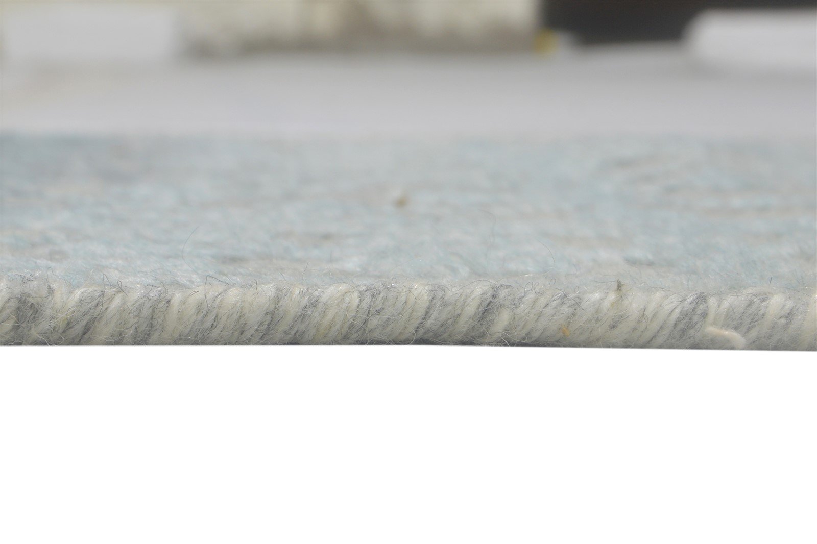 Hand Knotted Blue Wool Silk Rug 2X3 Modern Scandinavian Trellis Small Carpet 7864087511189