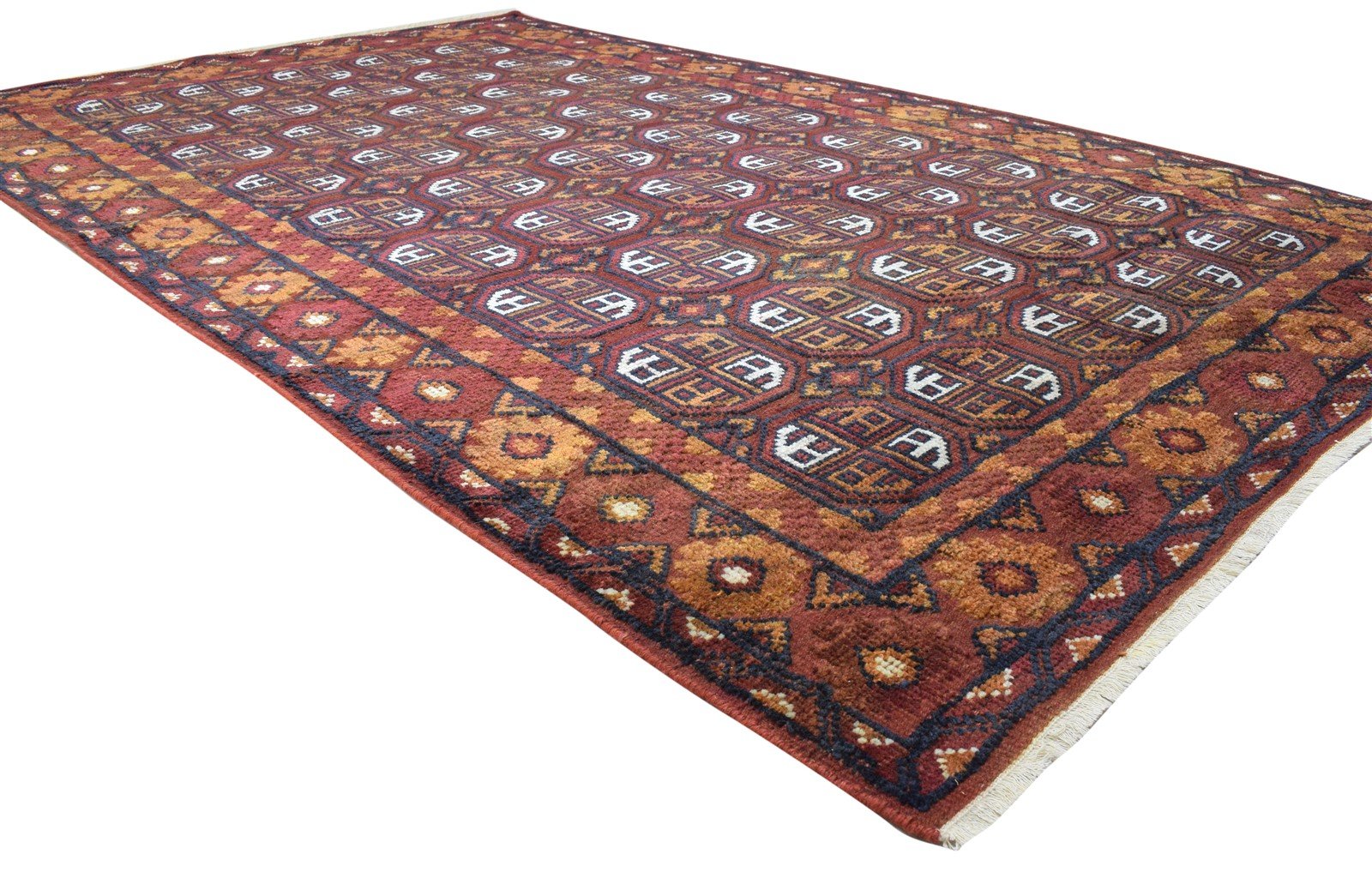Hand Knotted Blue Wool Silk Rug 6X9 Persian Herati Oriental Room Size Carpet 7864088101013