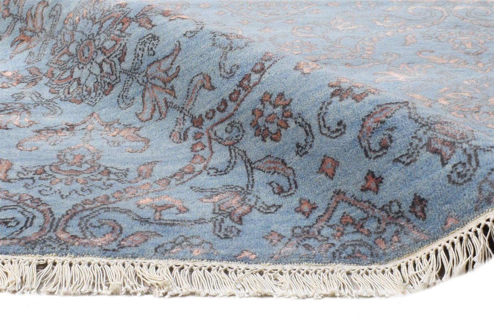 Hand Knotted Blue Wool / Silk Rug 9X12 Modern American Abstract Extra Large 7864622350485