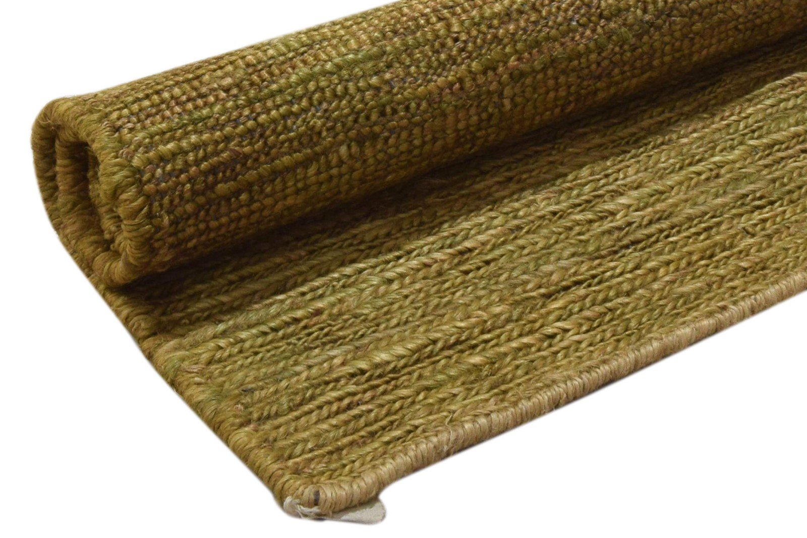 Hand Knotted Brown Jute Rug 2' X 3' Modern Scandinavian Solid Small Carpet 7860703330453