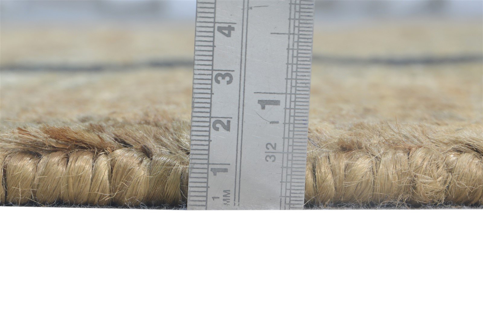Hand Knotted Brown Jute Rug 4' X 6' Modern American Abstract Room Size Carpet 7865110102165