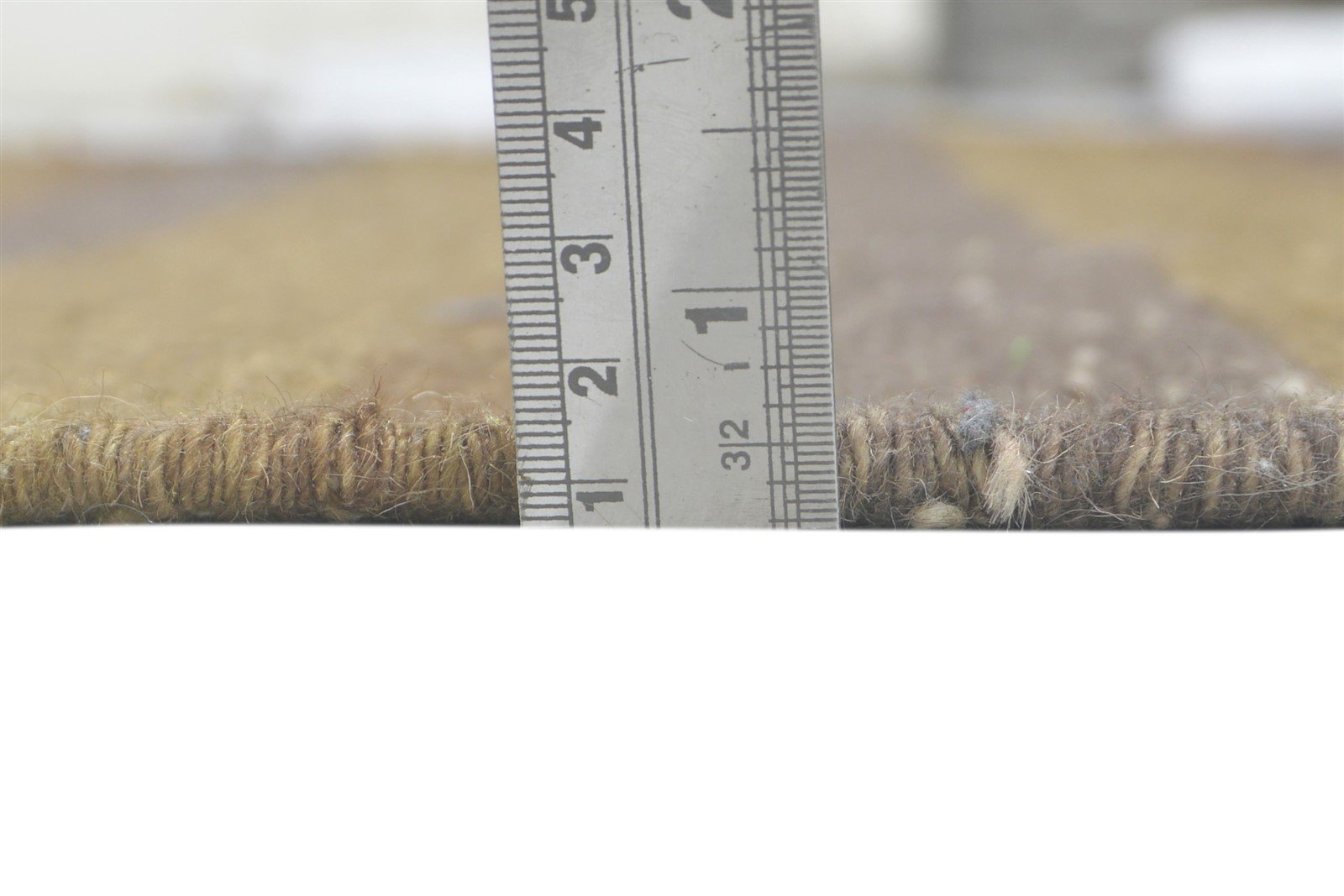 Hand Knotted Brown Jute Rug 4' X 6' Modern Scandinavian Striped Room Size Carpet 7860699725973