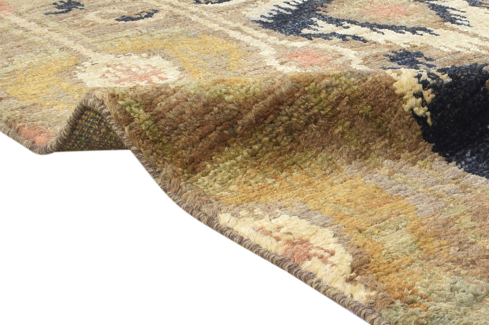 Hand Knotted Brown Jute Rug 5' X 7' Persian Oriental Ikat Room Size Carpet 7864410308757