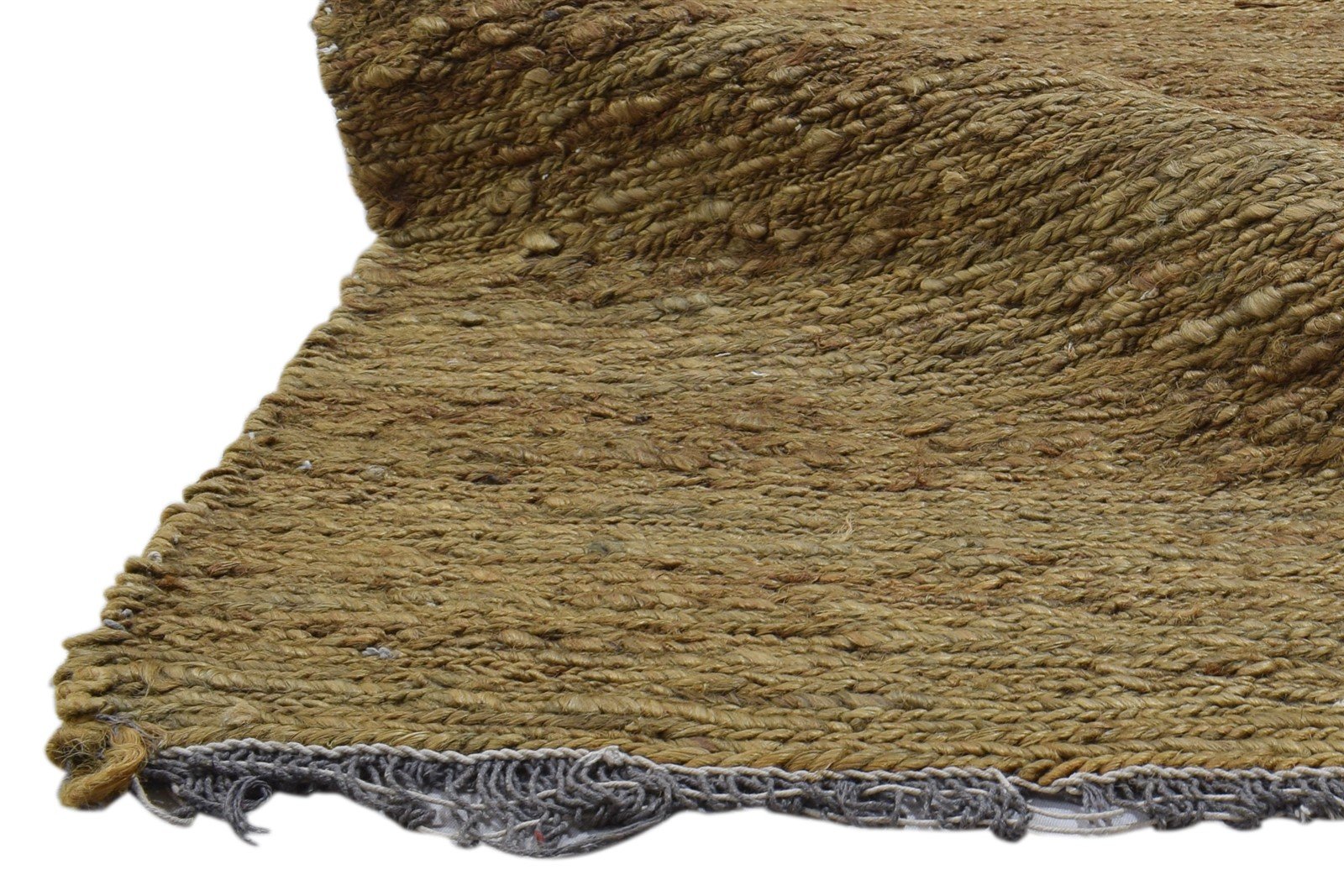 Hand Knotted Brown Jute Rug 5' X 8' Modern Scandinavian Solid Room Size Carpet 7860699398293