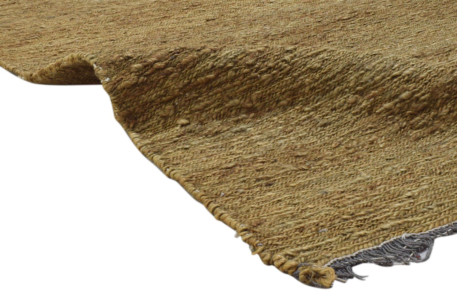 Hand Knotted Brown Jute Rug 5' X 8' Modern Scandinavian Solid Room Size Carpet 7860699398293