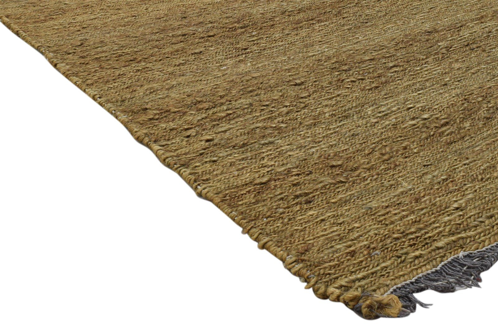 Hand Knotted Brown Jute Rug 5' X 8' Modern Scandinavian Solid Room Size Carpet 7860699398293