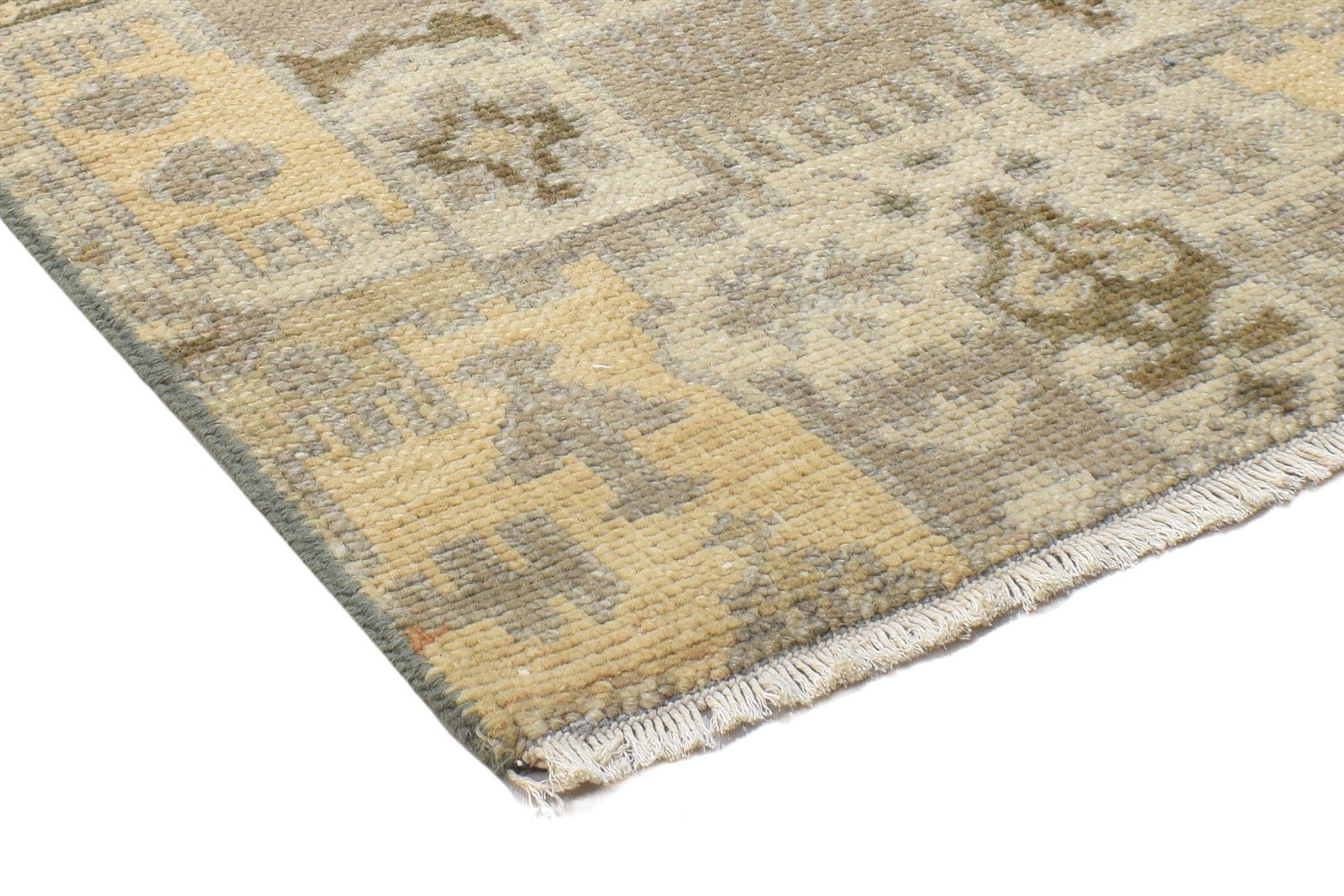 Hand Knotted Brown Wool Rug 2' X 2' Persian Kazak Oriental Small Carpet 7864119066773