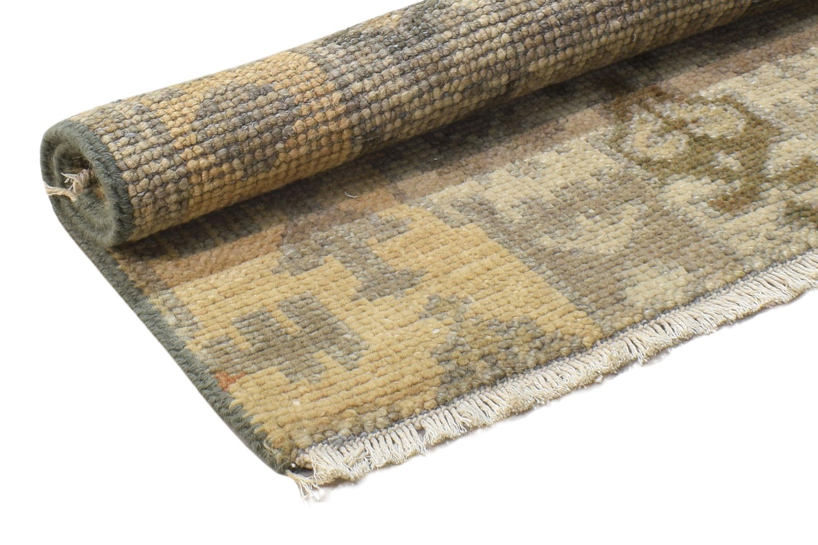 Hand Knotted Brown Wool Rug 2' X 2' Persian Kazak Oriental Small Carpet 7864119066773