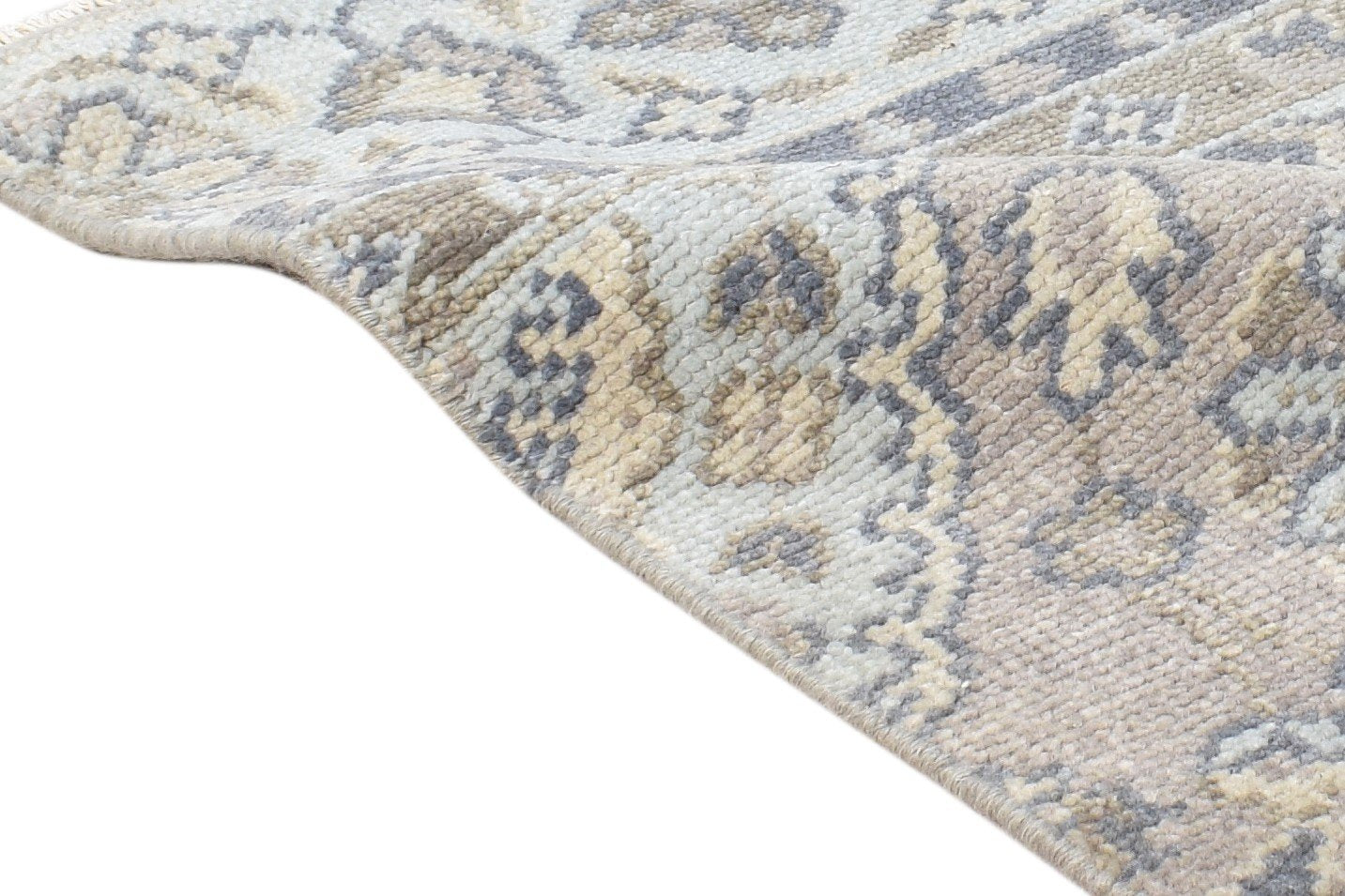 Hand Knotted Brown Wool Rug 2' X 2' Persian Oushak Oriental Small Carpet 7865158140053