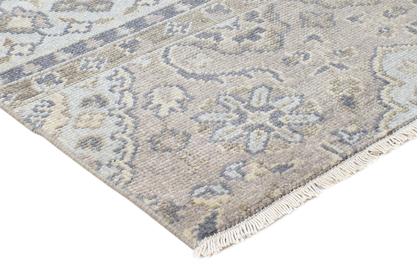 Hand Knotted Brown Wool Rug 2' X 2' Persian Oushak Oriental Small Carpet 7865158140053