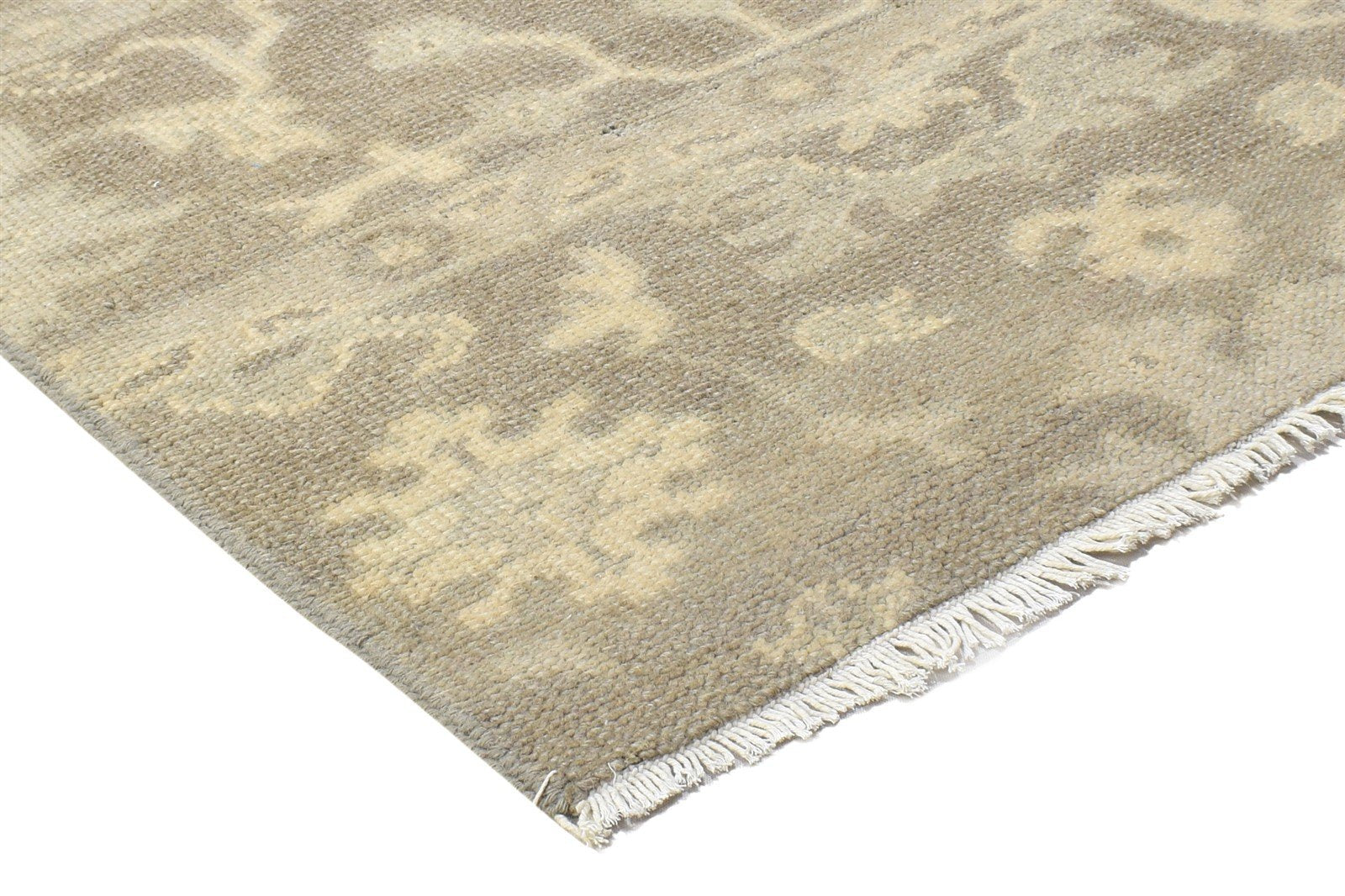 Hand Knotted Brown Wool Rug 2' X 2' Persian Oushak Oriental Small Carpet 7864122278037