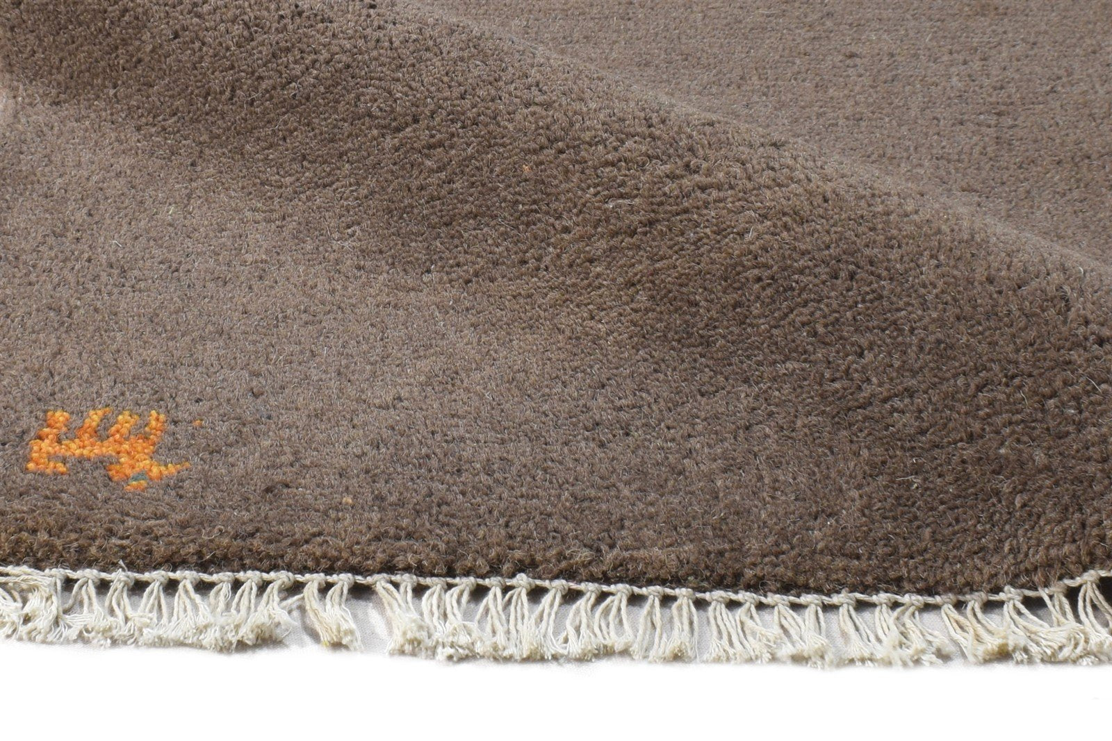 Hand Knotted Brown Wool Rug 2' X 3' Tribal Southwestern Solid Small Carpet 7865064554645