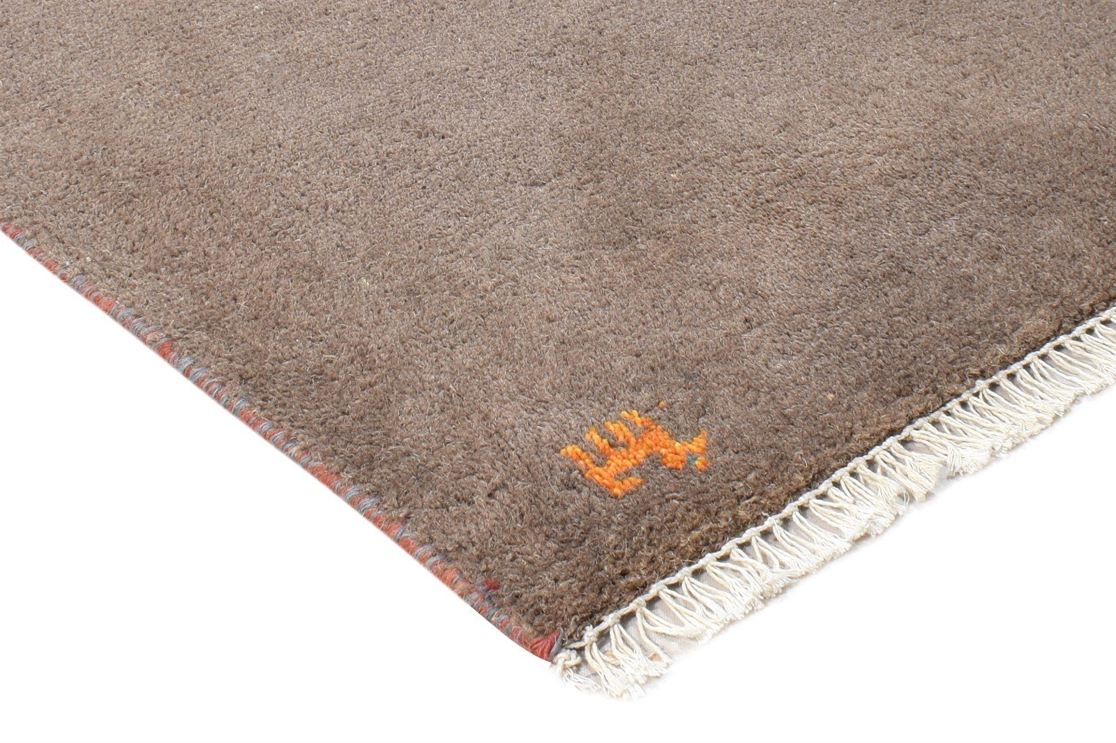 Hand Knotted Brown Wool Rug 2' X 3' Tribal Southwestern Solid Small Carpet 7865064554645