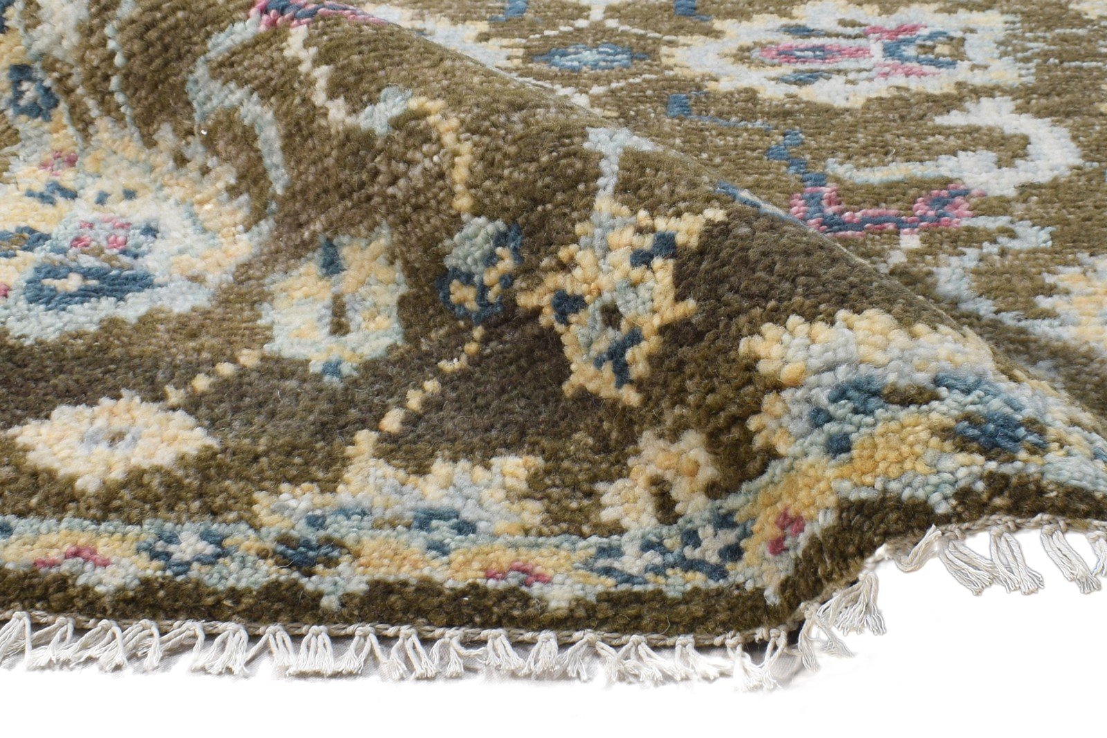 Hand Knotted Brown Wool Rug 3' X 8' Persian Oushak Oriental Small Runner 7865017368725