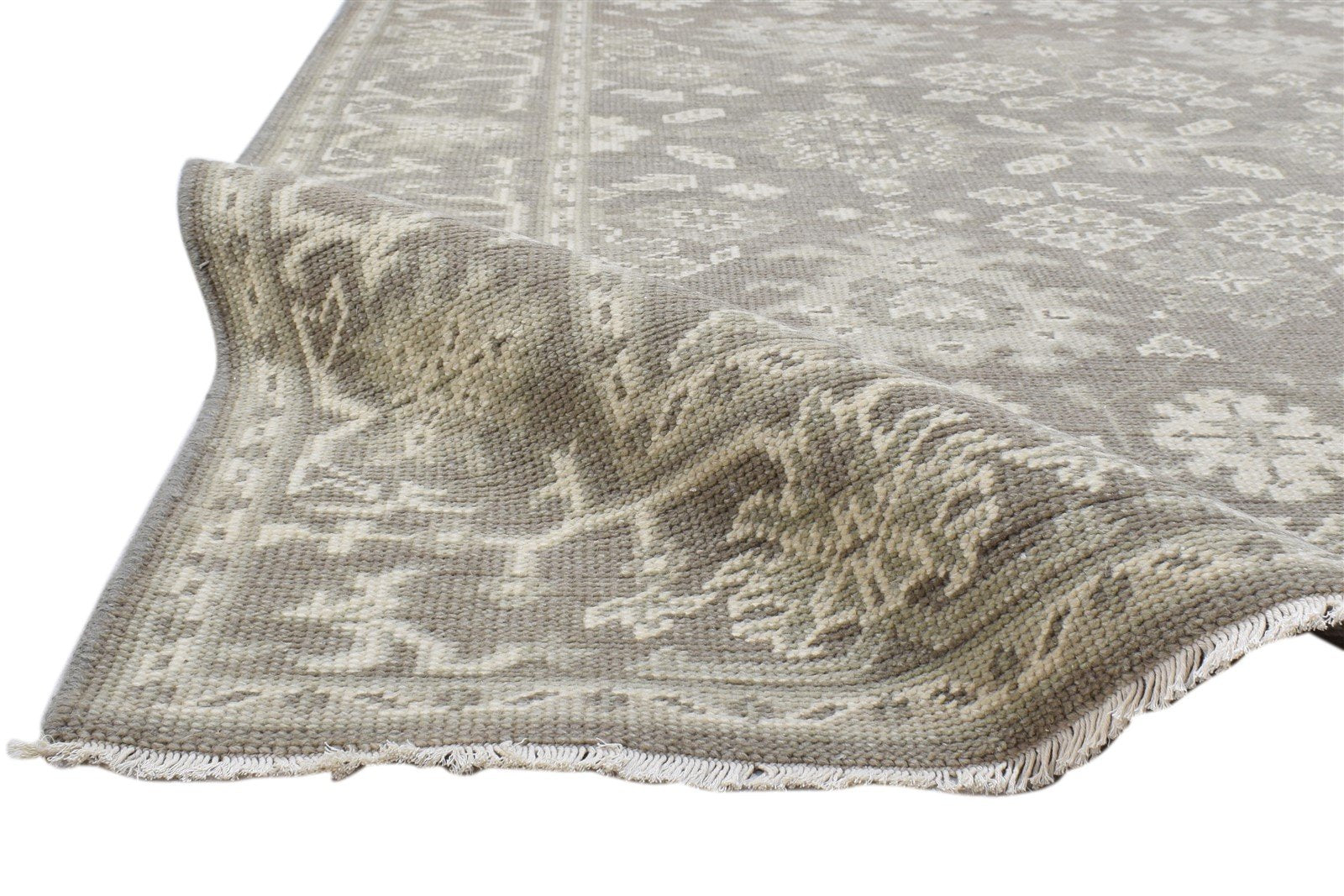 Hand Knotted Brown Wool Rug 5' X 7' Persian Oushak Oriental Room Size Carpet 7860689895573