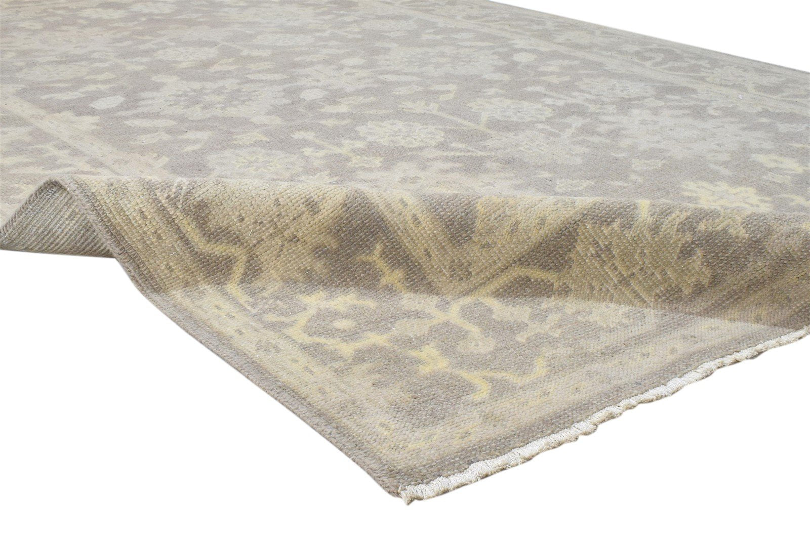 Hand Knotted Brown Wool Rug 5' X 9' Persian Oushak Oriental Room Size Carpet 7860690354325