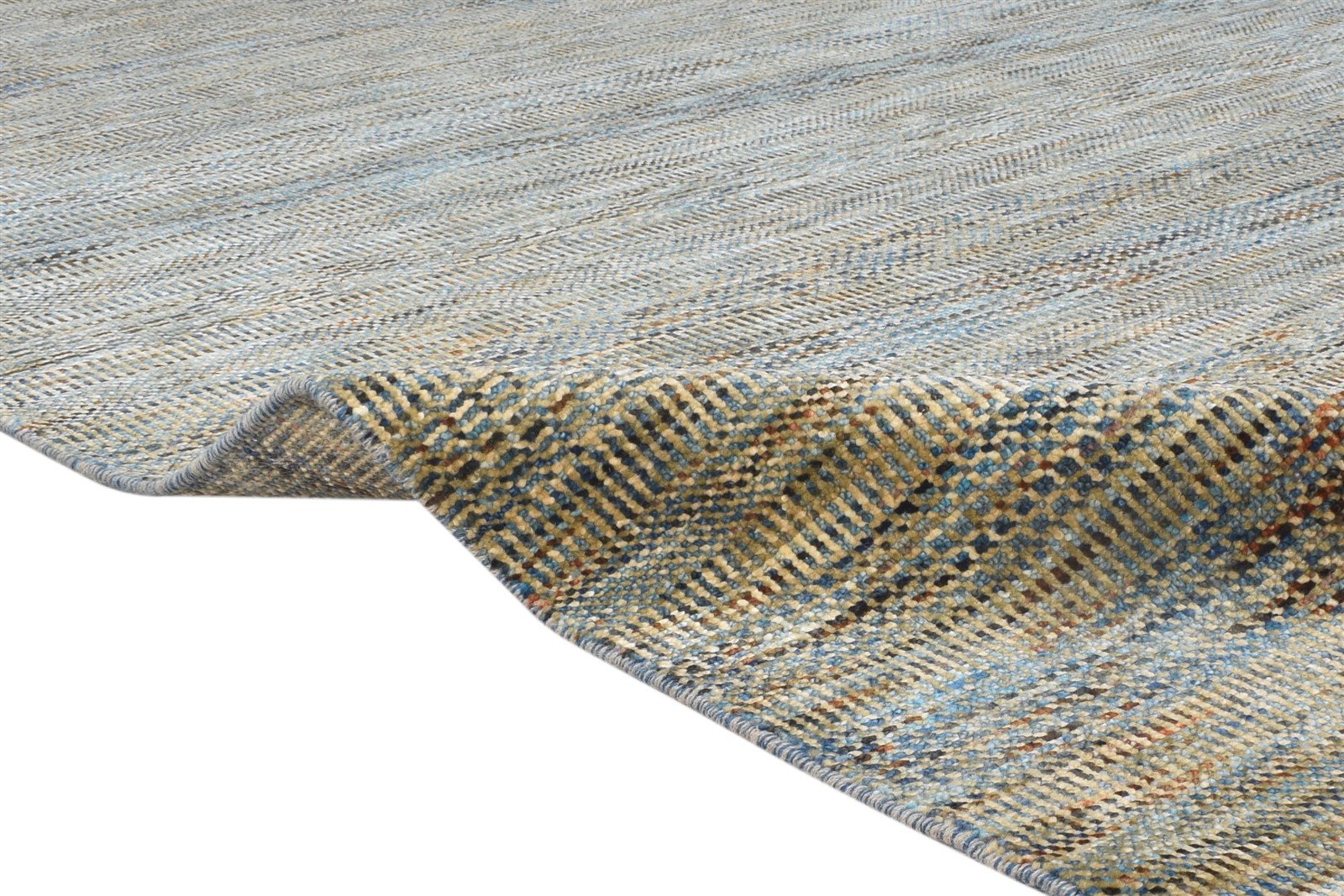 Hand Knotted Brown Wool Rug 8' X 10' Modern Agra Grass Trellis Large Carpet 7865146278037