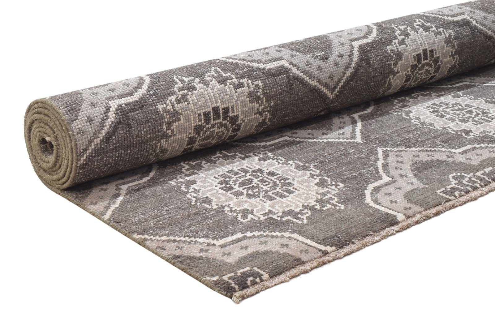 Hand Knotted Brown Wool Rug 8' X 10' Modern Moroccan Trellis Large Carpet 7864170414229