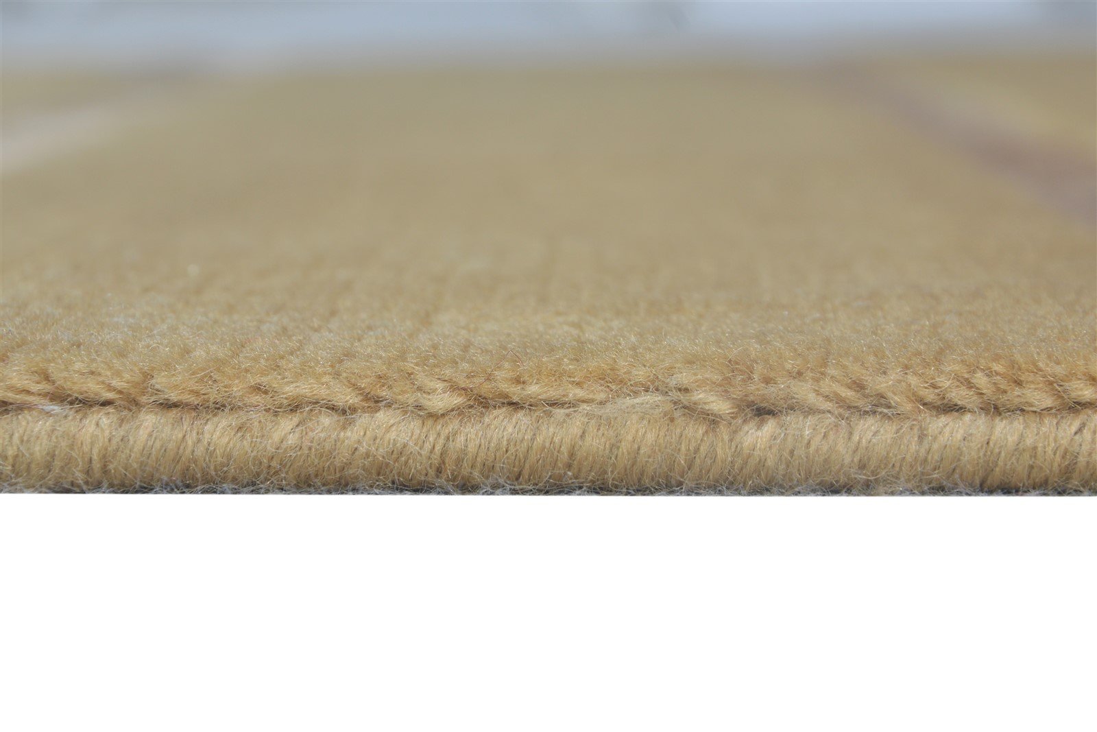 Hand Knotted Brown Wool / Silk Rug 4X6 Southwestern Gabbeh Striped Room Size 7865108791445