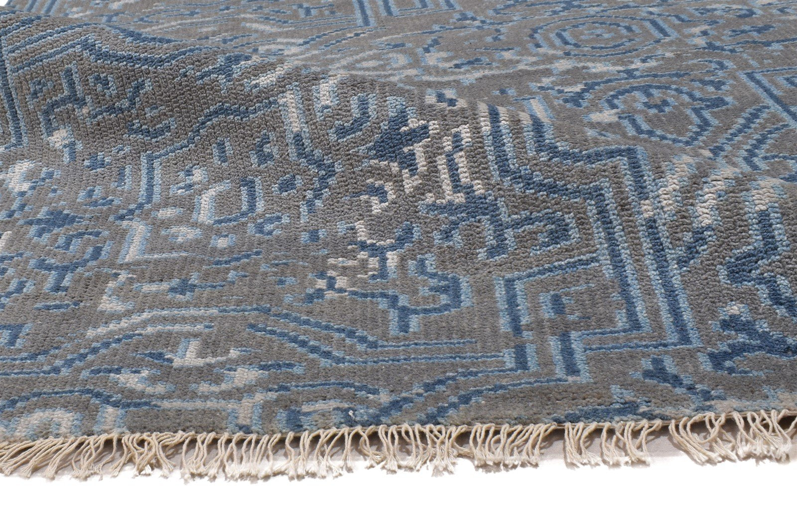 Hand Knotted Brown Wool / Silk Rug 5X8 Modern Indian Oriental Room Size Carpet 7864512544917
