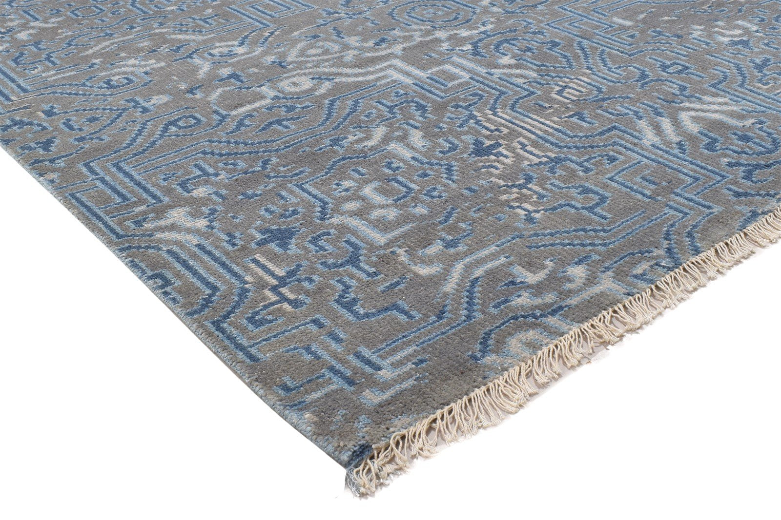 Hand Knotted Brown Wool / Silk Rug 5X8 Modern Indian Oriental Room Size Carpet 7864512544917