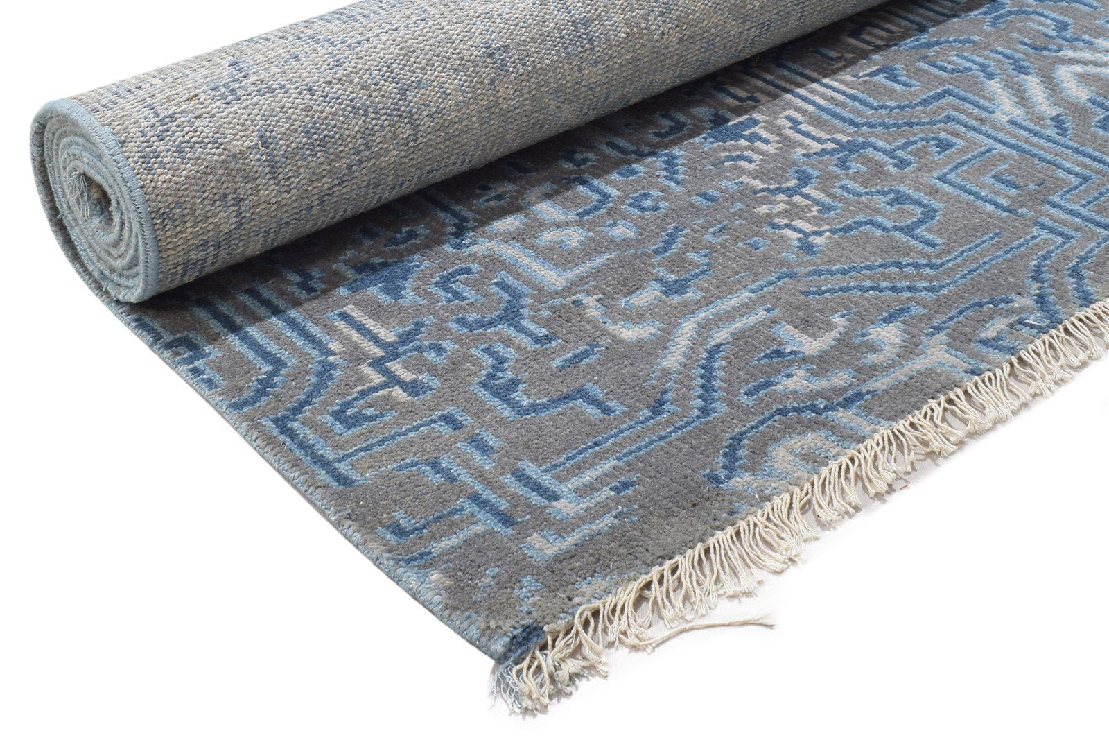 Hand Knotted Brown Wool / Silk Rug 5X8 Modern Indian Oriental Room Size Carpet 7864512544917