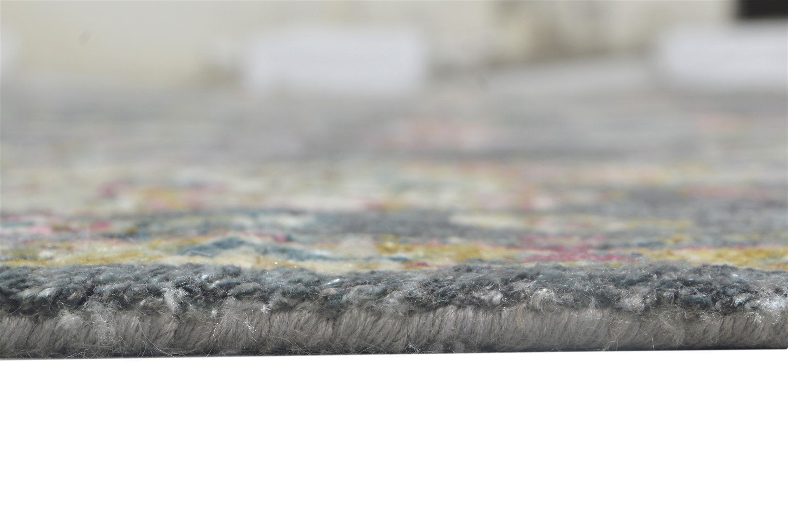 Marj Hand Knotted Charcoal Silk Rug 8' X 10' Modern Bohemian Oriental 7864103239829