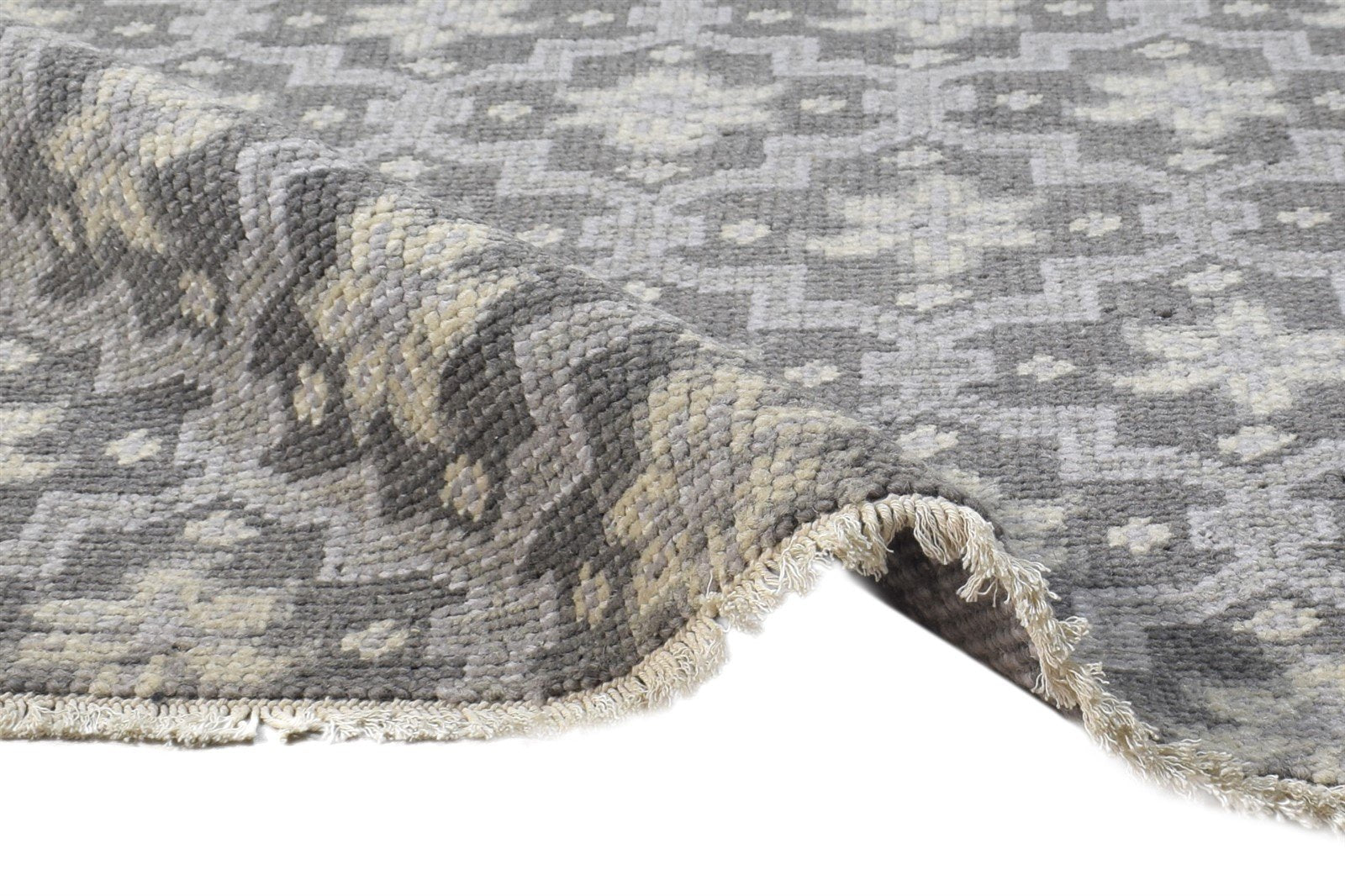Hand Knotted Charcoal Wool Rug 2' X 2' Persian Moroccan Oriental Small Carpet 7864924766357