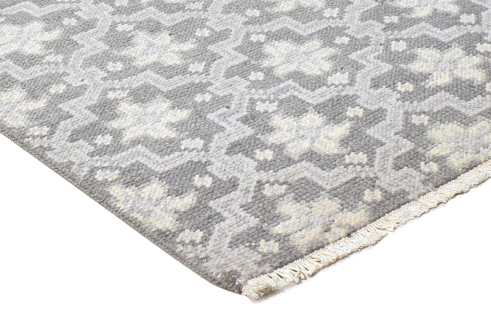 Hand Knotted Charcoal Wool Rug 2' X 2' Persian Moroccan Oriental Small Carpet 7864924766357