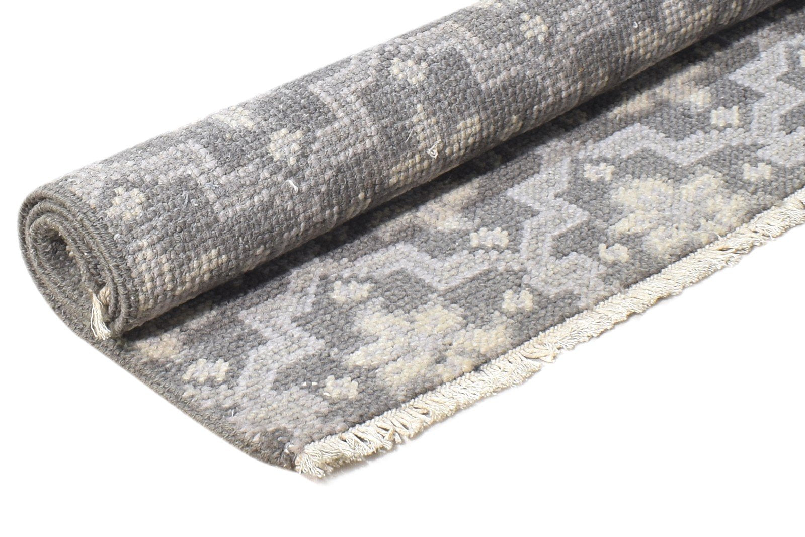 Hand Knotted Charcoal Wool Rug 2' X 2' Persian Moroccan Oriental Small Carpet 7864924766357