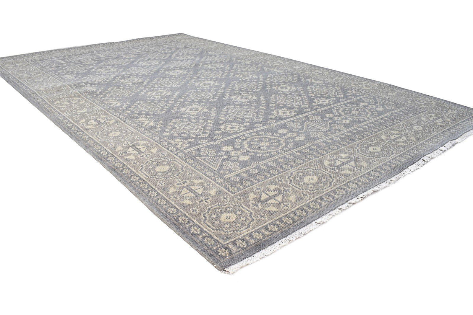 Hand Knotted Charcoal Wool Rug 5' X 9' Persian Bokhara Oriental Room Size Carpet 7865124290709