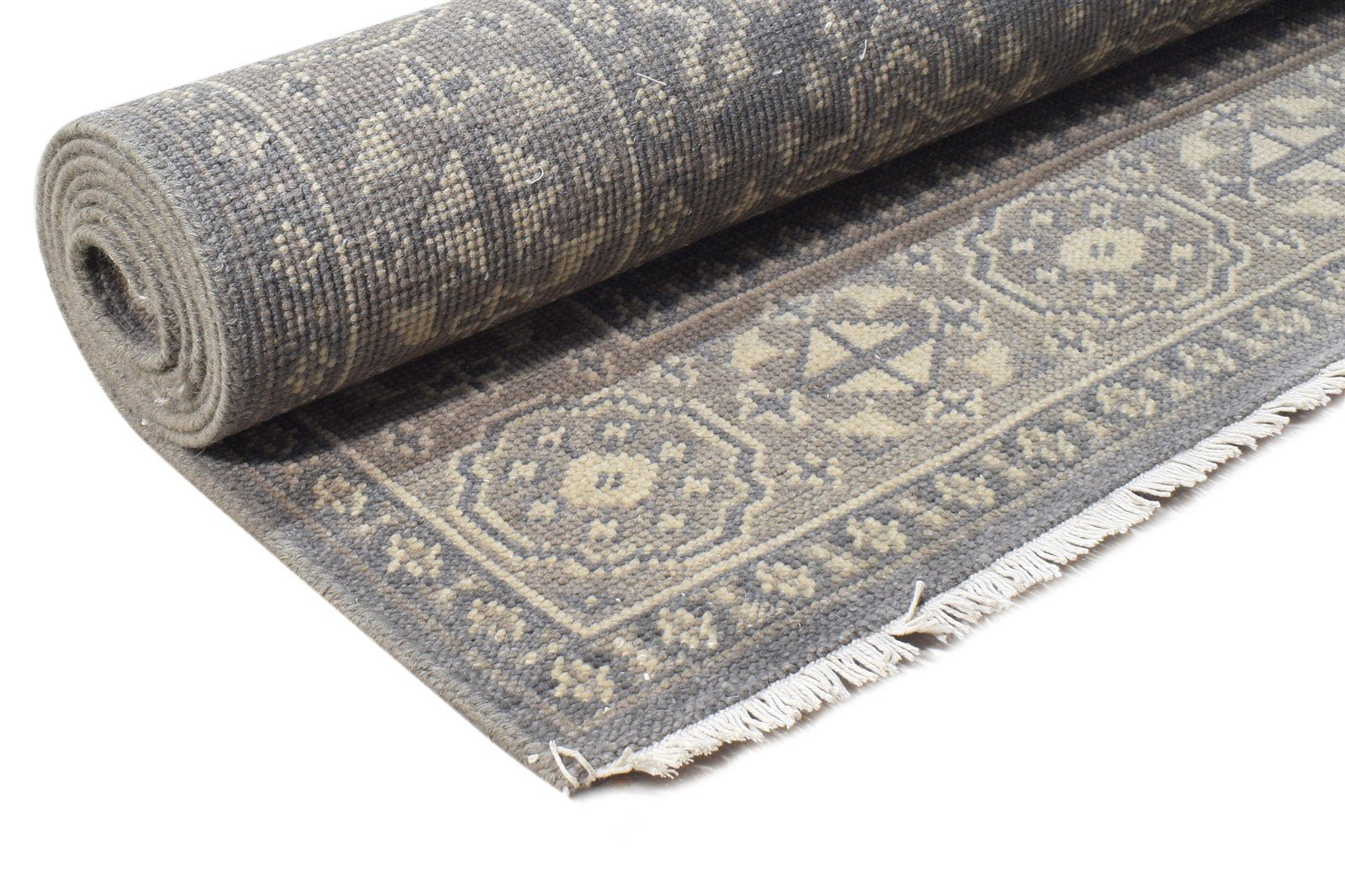 Hand Knotted Charcoal Wool Rug 5' X 9' Persian Bokhara Oriental Room Size Carpet 7865124290709