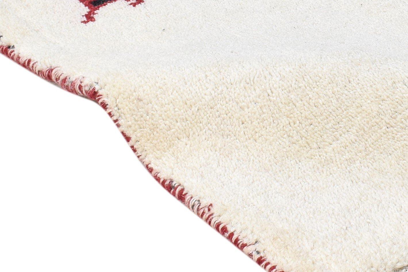 Roxanna Hand Knotted Cream Wool Rug 1' X 2' Southwestern Gabbeh Tribal 7865098731669