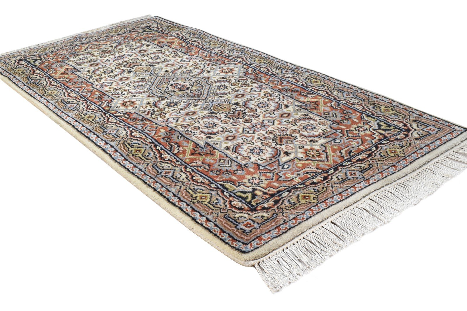 Hand Knotted Cream Wool Rug 2'6 X 4' Persian Tabriz Oriental Small Carpet 7864679104661