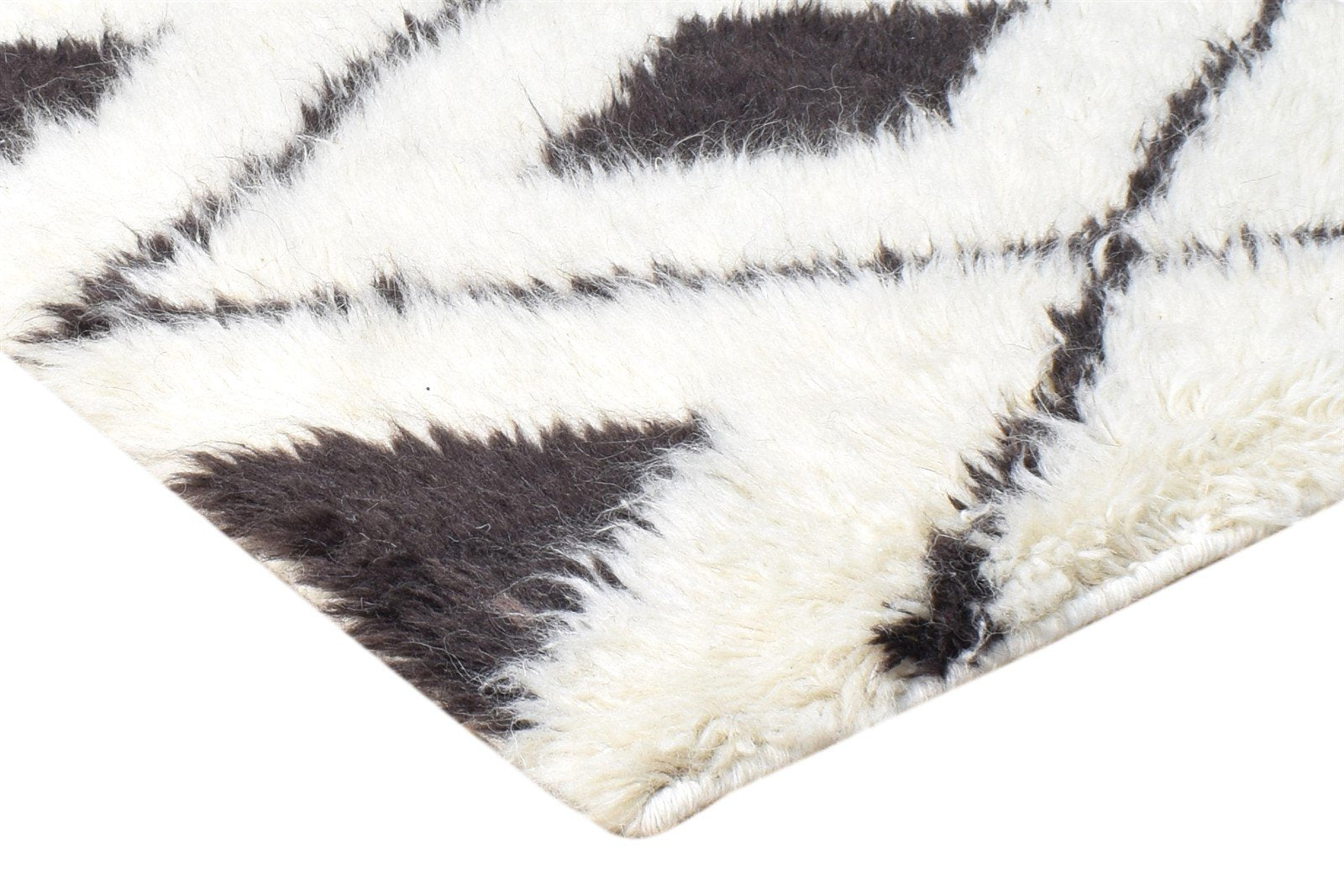 Olenka Hand Knotted Cream Wool Rug 2' X 3' Modern Scandinavian Diamond 7865123537045