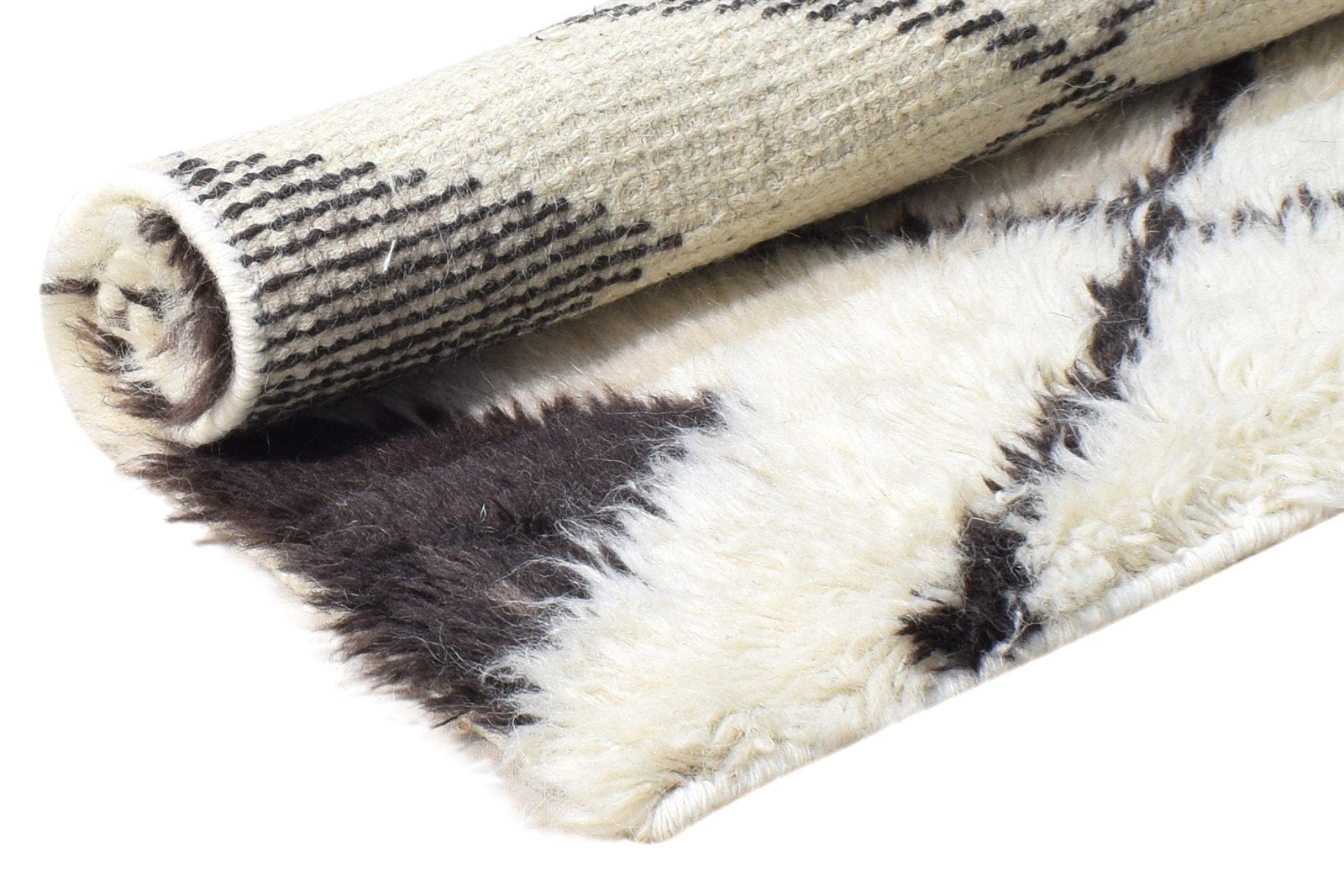 Olenka Hand Knotted Cream Wool Rug 2' X 3' Modern Scandinavian Diamond 7865123537045