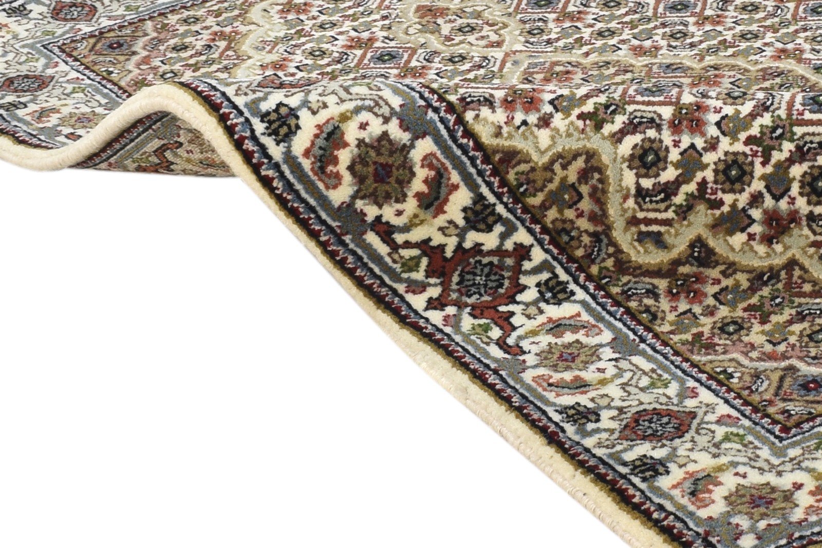 Hand Knotted Cream Wool Rug 2' X 3' Persian Tabriz Oriental Small Carpet 7864674549909