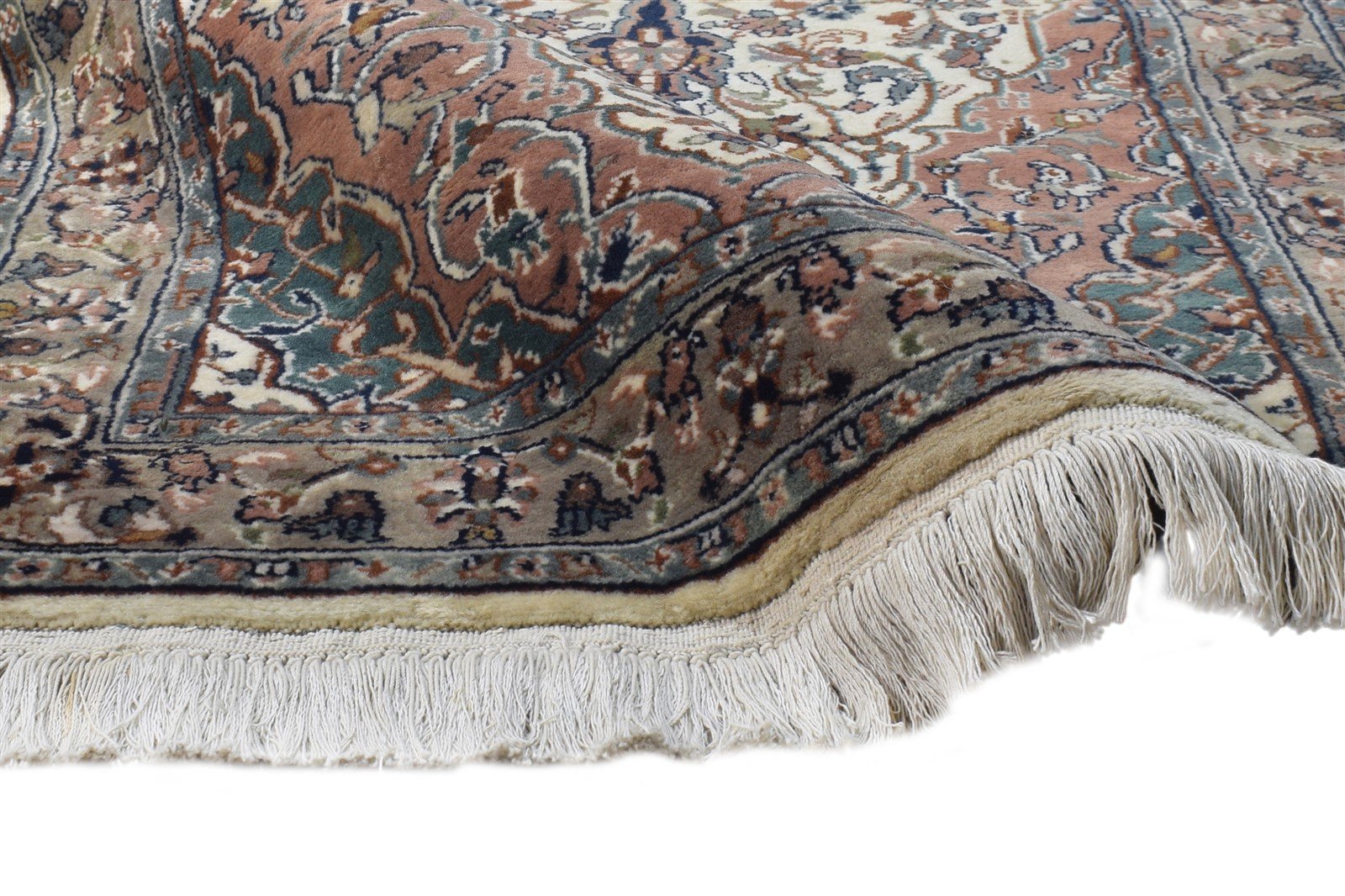 Hand Knotted Cream Wool Rug 3' X 11' Persian Tabriz Oriental Small Runner 7864680153237
