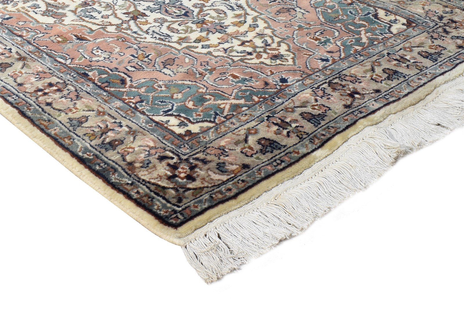 Hand Knotted Cream Wool Rug 3' X 11' Persian Tabriz Oriental Small Runner 7864680153237