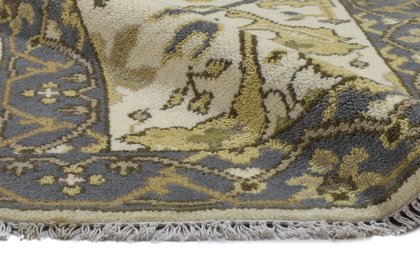 Hand Knotted Cream Wool Rug 3' X 12' Persian Oushak Oriental Small Runner 7864831803541