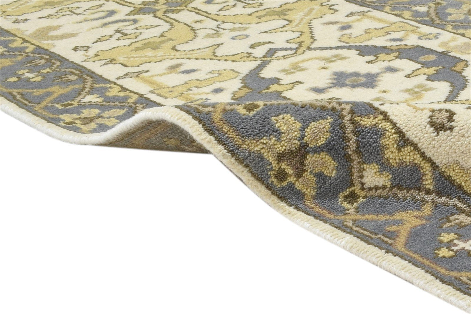 Hand Knotted Cream Wool Rug 3' X 12' Persian Oushak Oriental Small Runner 7864831803541
