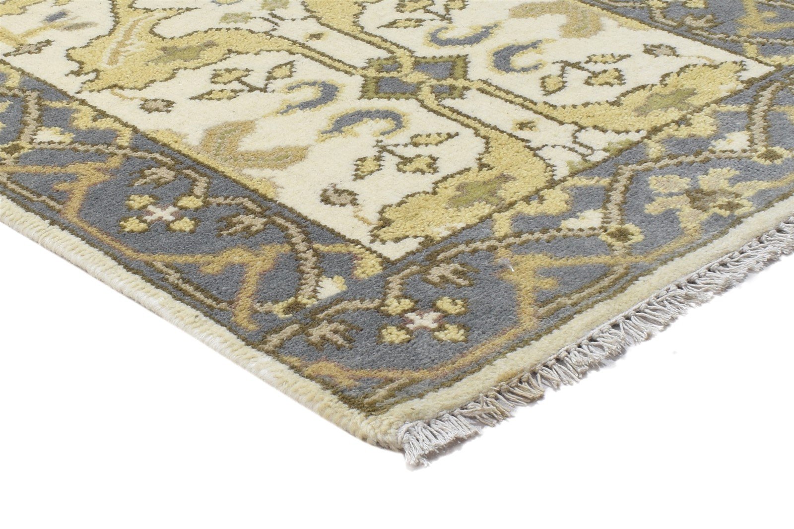 Hand Knotted Cream Wool Rug 3' X 12' Persian Oushak Oriental Small Runner 7864831803541
