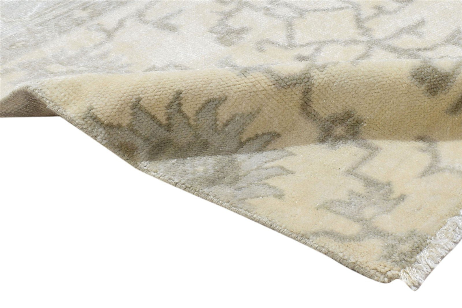 Candie Hand Knotted Cream Wool Rug 3' X 2' Persian Oushak Oriental 7864086102165