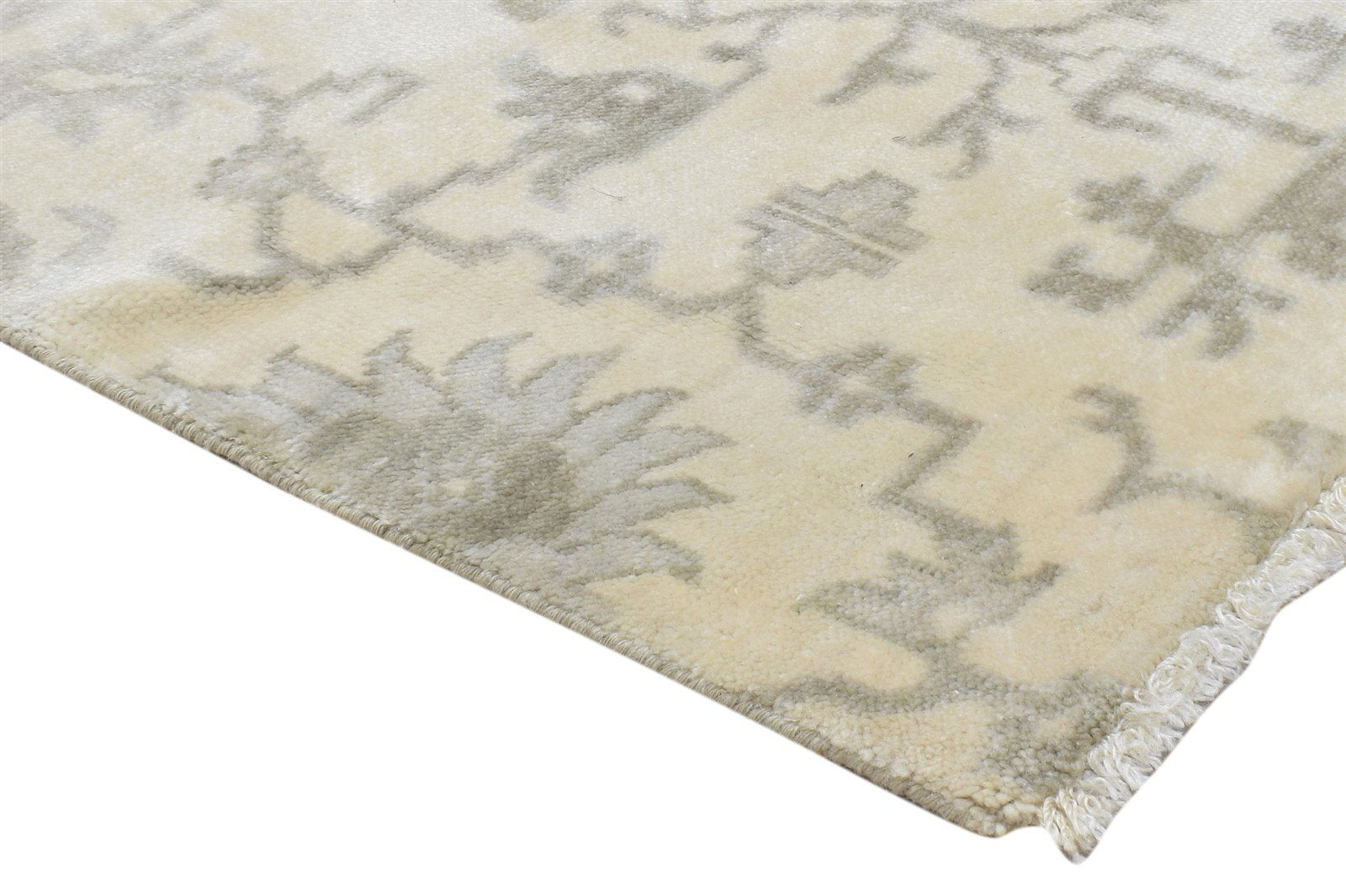 Candie Hand Knotted Cream Wool Rug 3' X 2' Persian Oushak Oriental 7864086102165