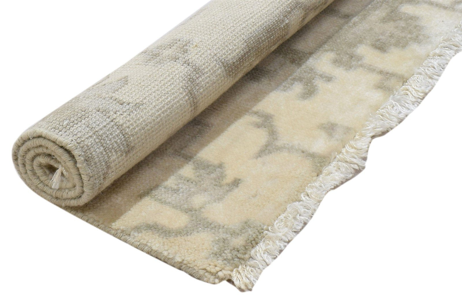 Candie Hand Knotted Cream Wool Rug 3' X 2' Persian Oushak Oriental 7864086102165