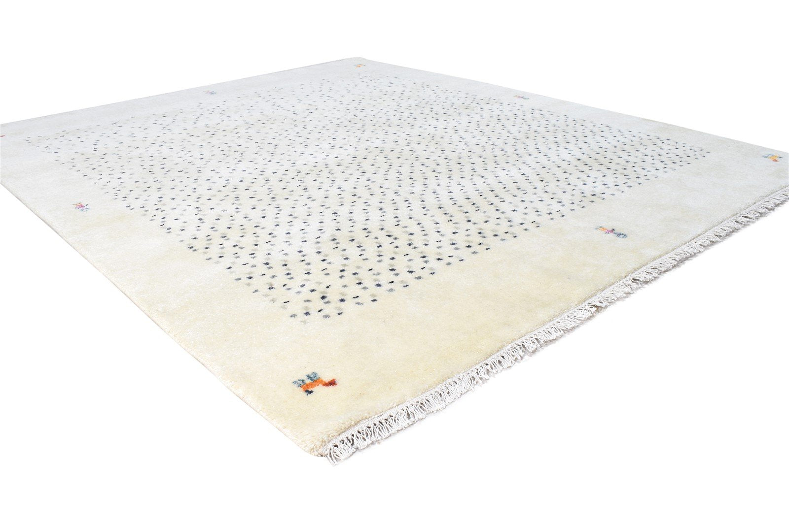 Aveline Hand Knotted Cream Wool Rug 5X6 Southwestern American Tribal 7865012355221