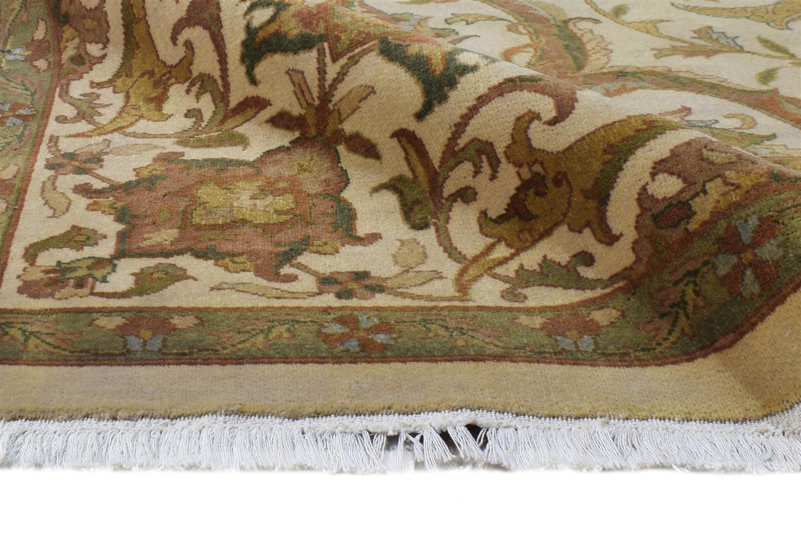 Hand Knotted Cream Wool Rug 9' X 12' Persian Bijar Oriental Large Carpet 7864652529813