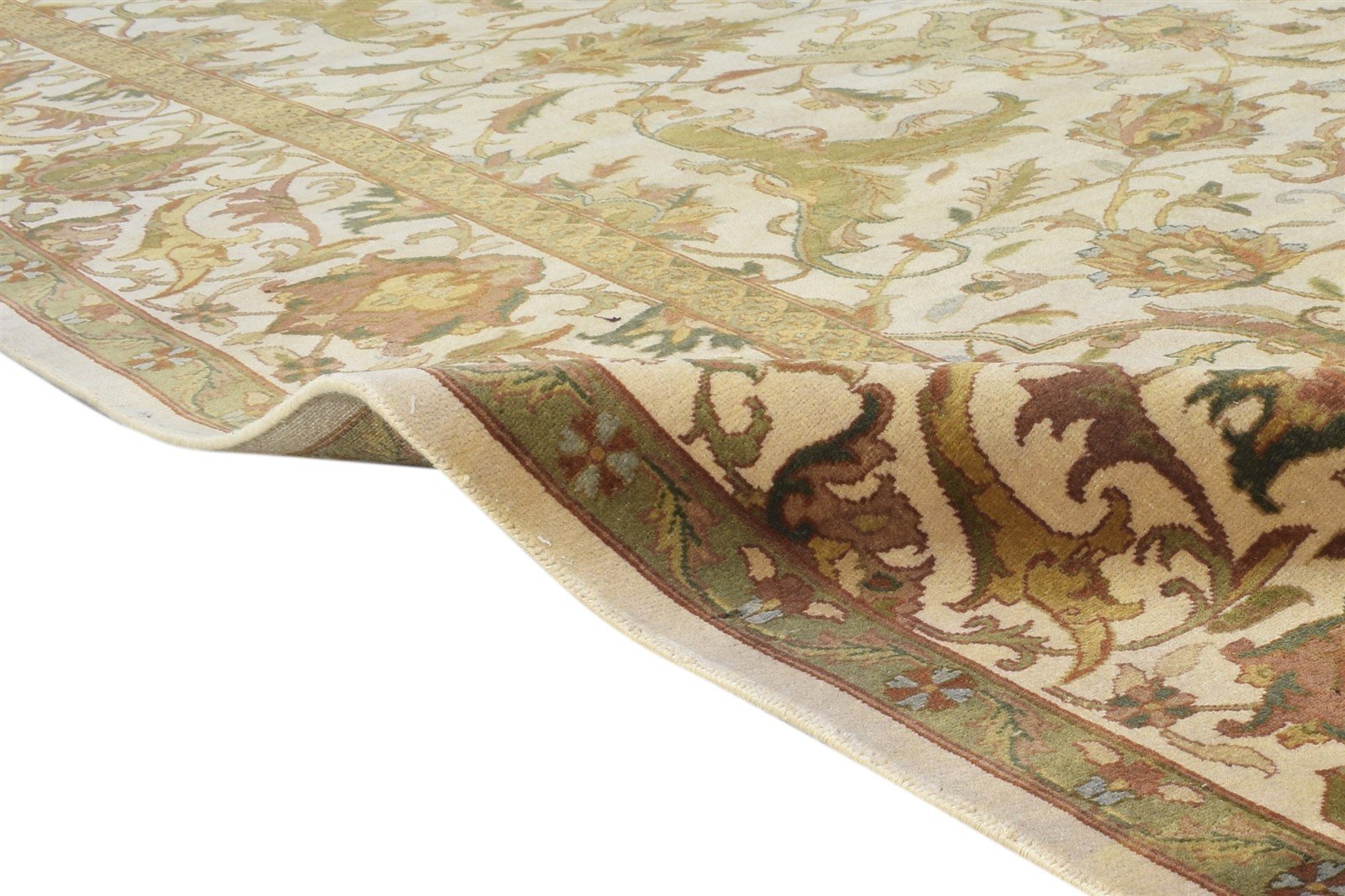 Hand Knotted Cream Wool Rug 9' X 12' Persian Bijar Oriental Large Carpet 7864652529813