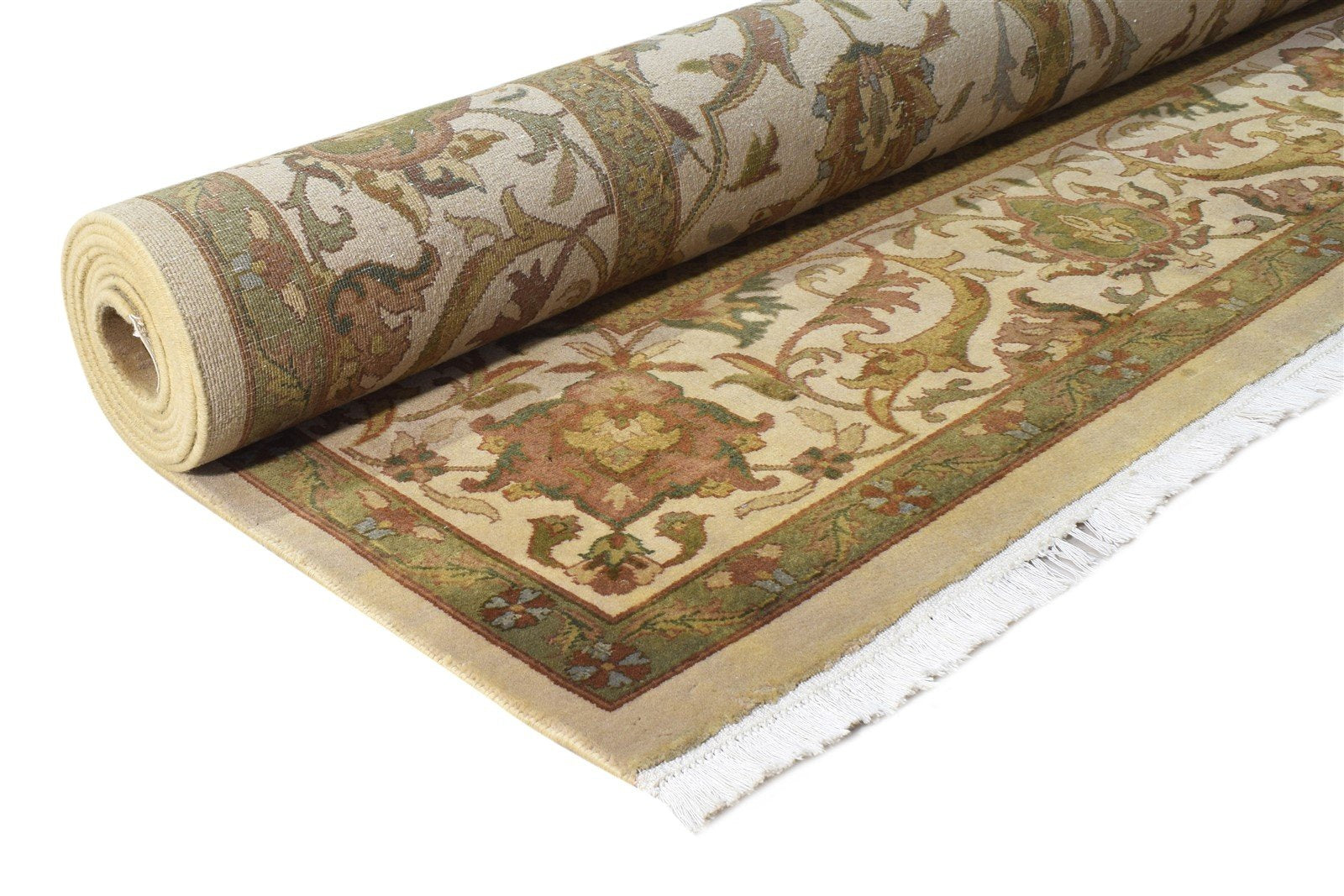 Hand Knotted Cream Wool Rug 9' X 12' Persian Bijar Oriental Large Carpet 7864652529813