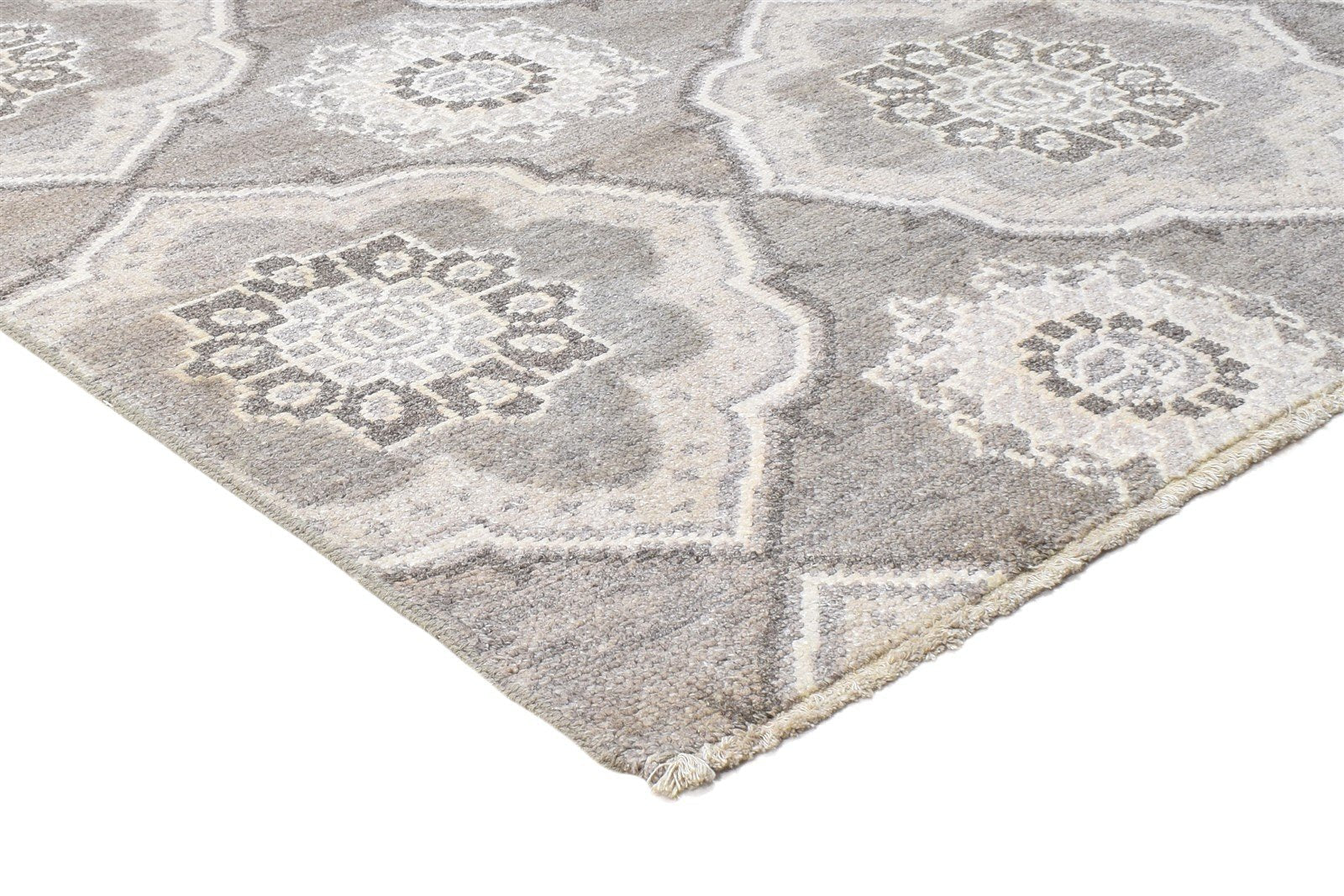 Hand Knotted Dark Grey Silk Rug 5' X 7' Modern Moroccan Tribal Room Size Carpet 7864803590293